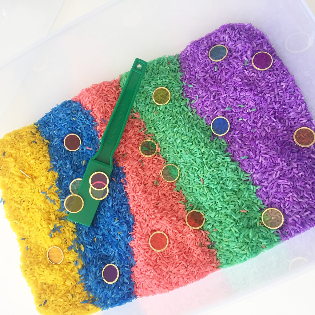 Sensory Play - Rainbow Rice
