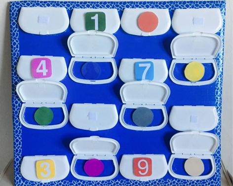 Peek a best sale boo sensory board