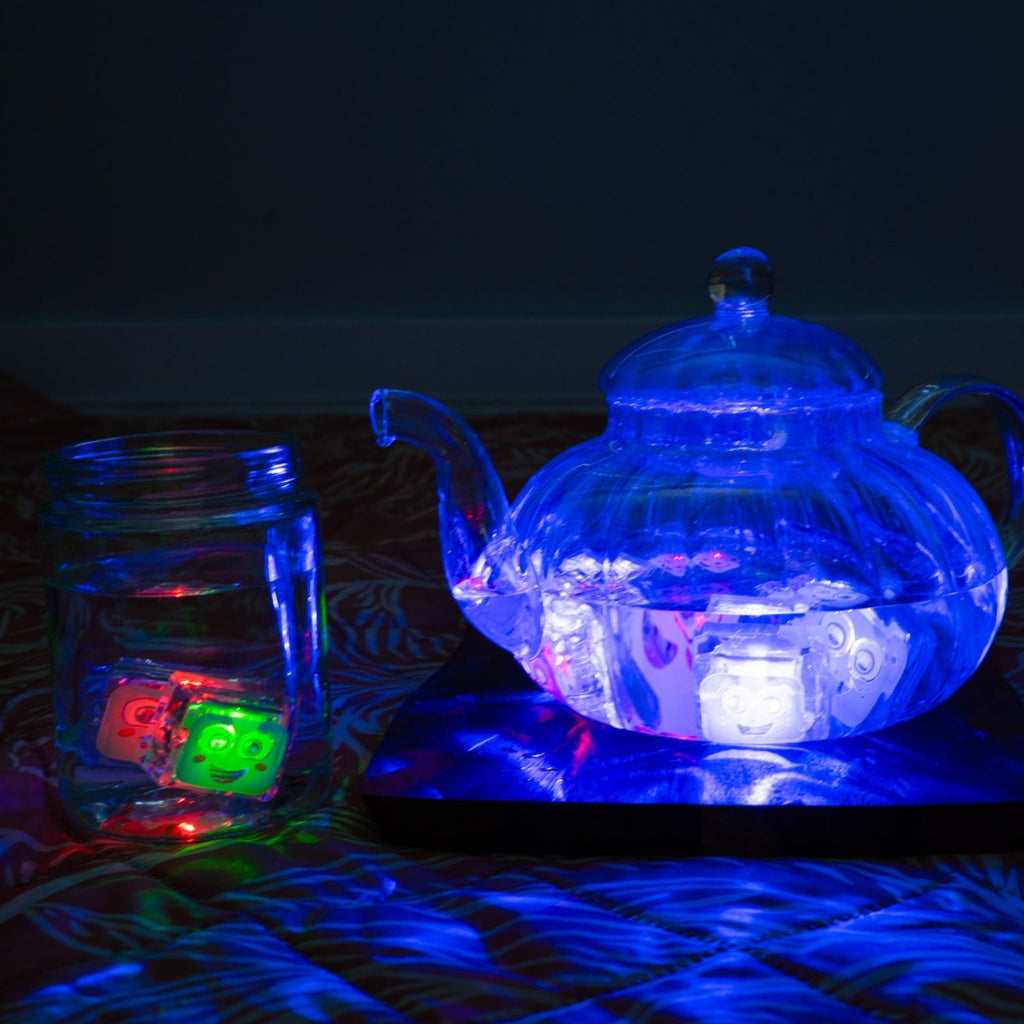 Light up glo pals in tea pot and mason jar