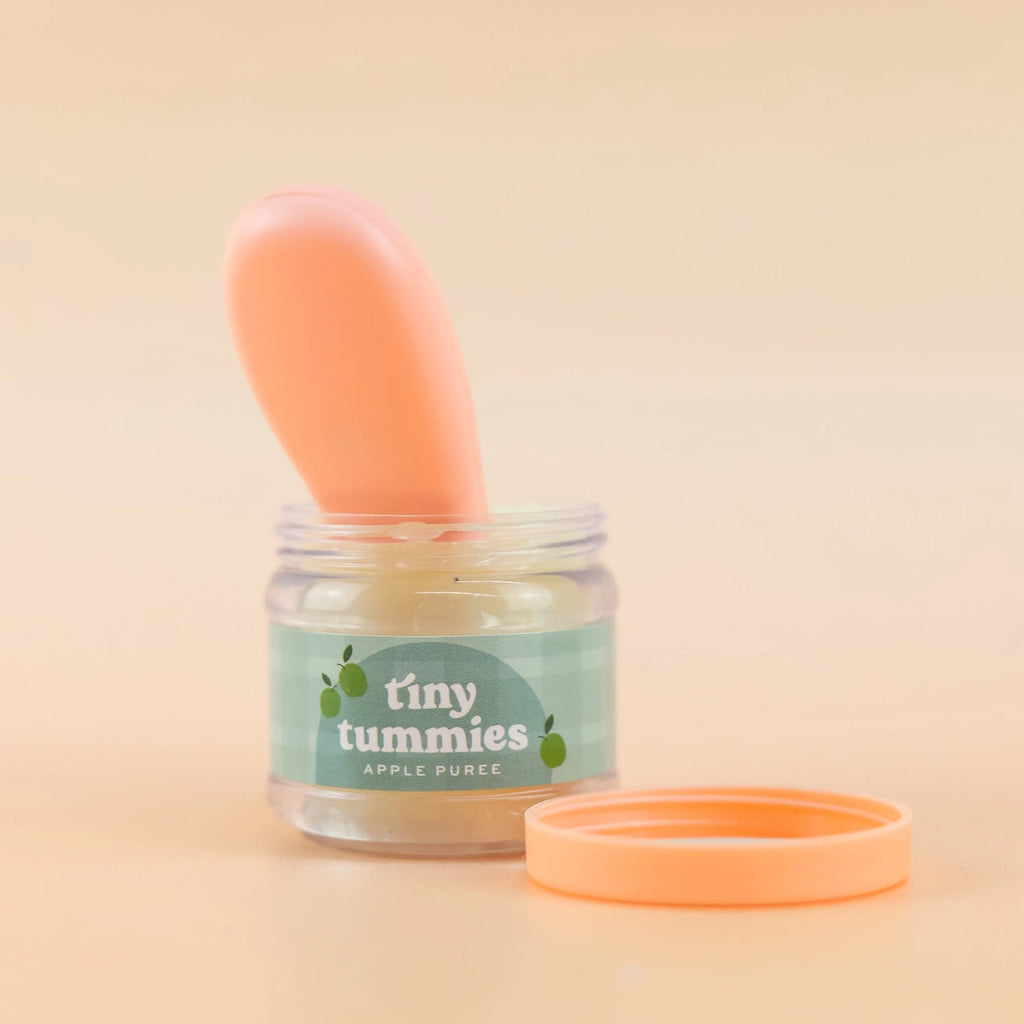 Tiny Harlow - Tiny Tummies Food Jar and Spoon Set - Apple Puree