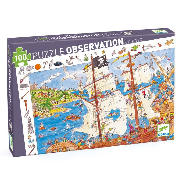 Djeco - Pirates - 100pc Observation Puzzle