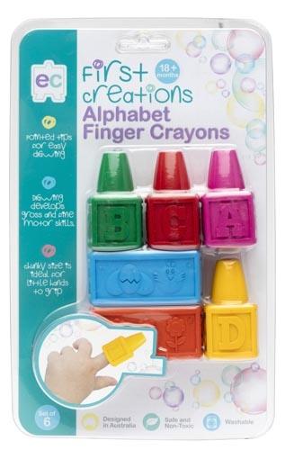 Easi-Grip Alphabet Finger Crayons Set of 6