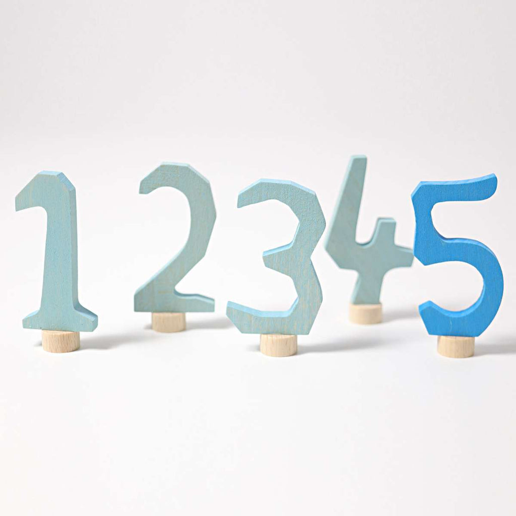 Grimm's - Decorative Figure - Blue Decorative Numbers 1-5