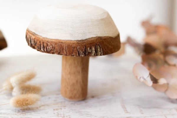 Let Them Play - Wooden Mushroom LARGE (Individual)