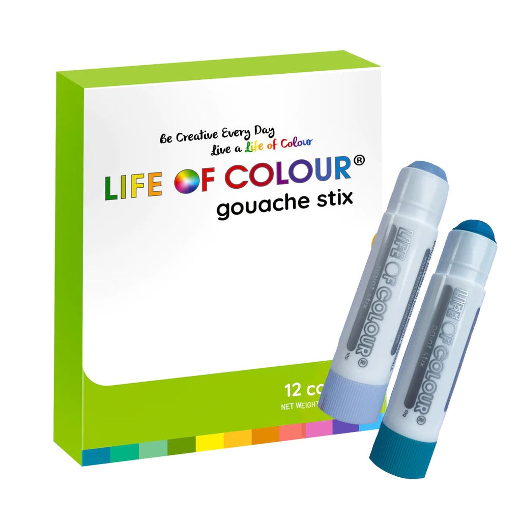 Life of Colour - Pastel Gouache Paint Stix - Set of 12