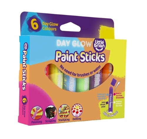 Little Brian - Day Glow Paint Sticks - (6 Pack)