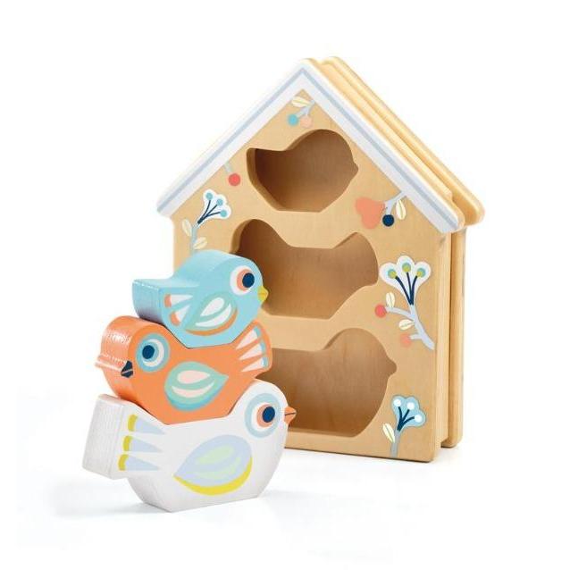 Djeco - BabyBirdi Wooden Shape Sorter-DJECO-The Creative Toy Shop