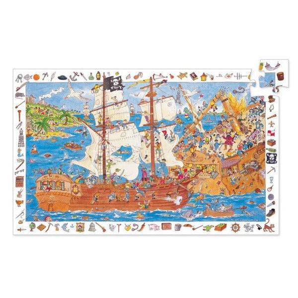 Djeco Pirates 100pc Observation Puzzle - DJECO - The Creative Toy Shop