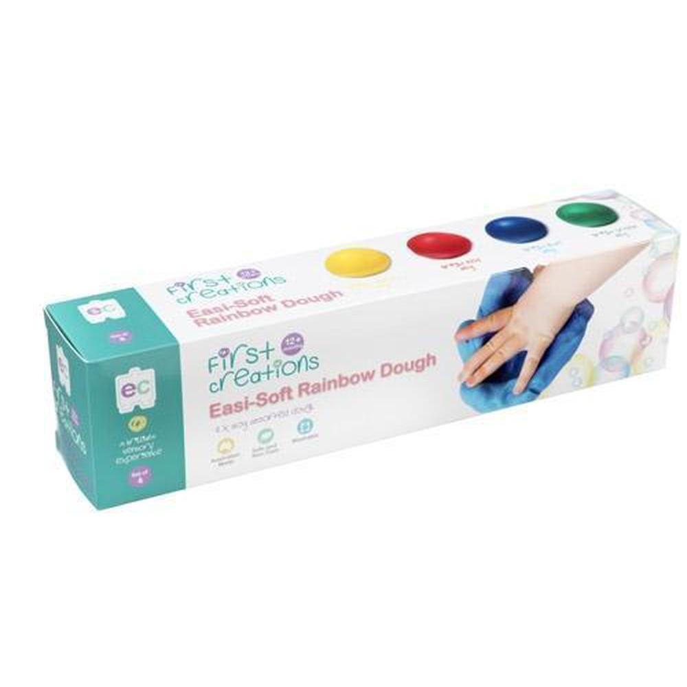 Easi-Soft Rainbow Dough Set of 4 - Educational Colours - The Creative Toy Shop