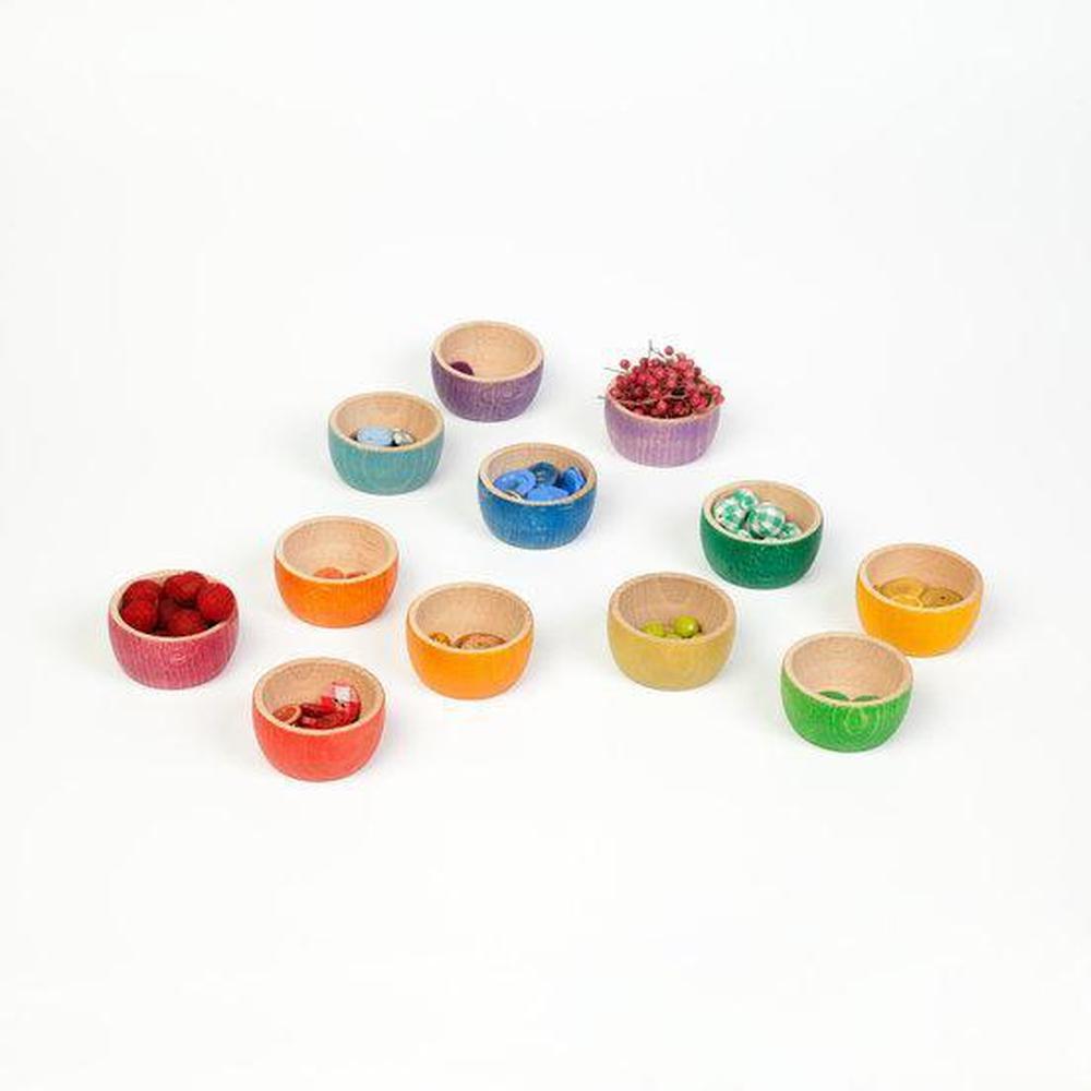 Grapat Coloured Bowls set of 12 - Grapat - The Creative Toy Shop