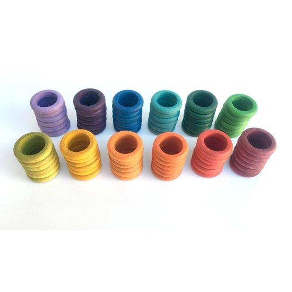 Grapat Coloured Rings set of 72 in 12 Colours - Grapat - The Creative Toy Shop