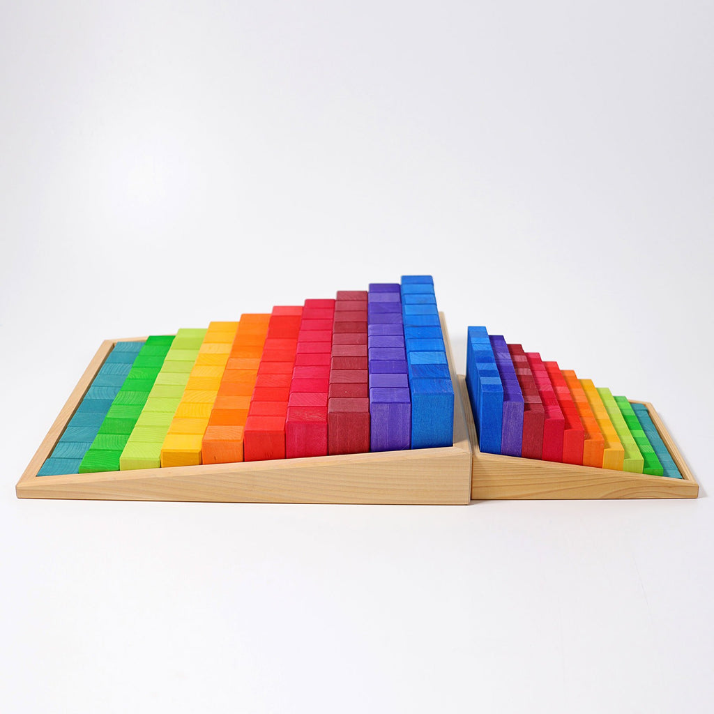 Grimm's 100 Stepped Blocks - Large - Grimm's Spiel and Holz Design - The Creative Toy Shop
