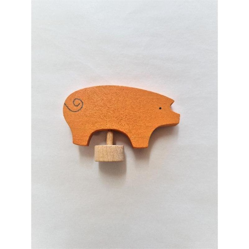 Grimm's Decorative Figure - Orange Pig-Grimm's Spiel and Holz Design-The Creative Toy Shop