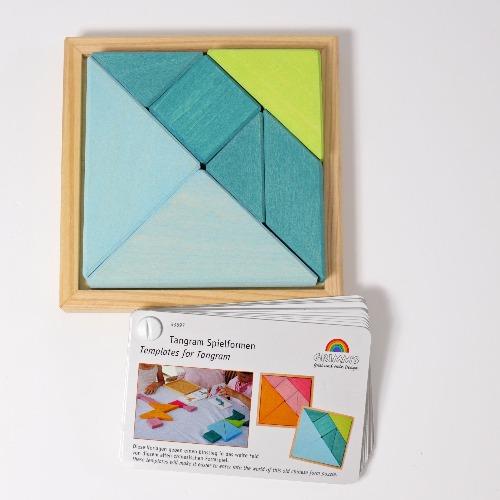 Grimm's - Tangram Blue/Green-Grimm's Spiel and Holz Design-The Creative Toy Shop