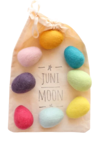 Juni Moon - Hide and Seek Felt Eggs - 8 Pce