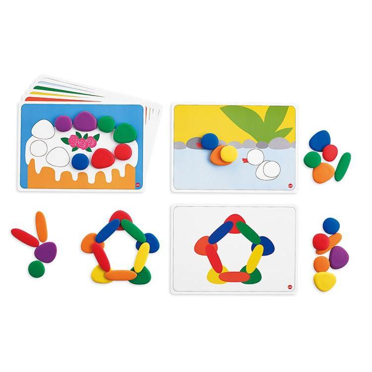 Junior Rainbow Pebbles with Activity Cards set of 36 - Edx Education - The Creative Toy Shop