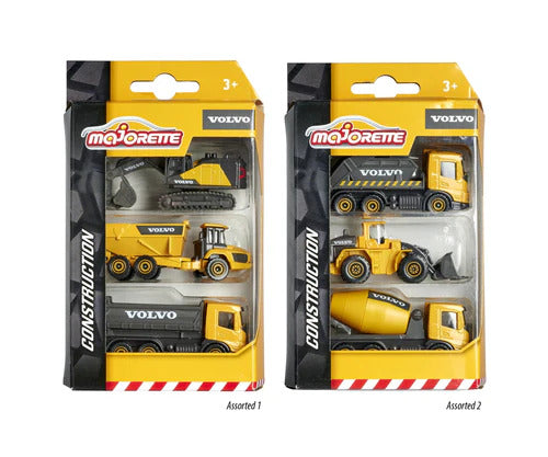 Majorette - Volvo Construction - 3pc Set (Assorted)