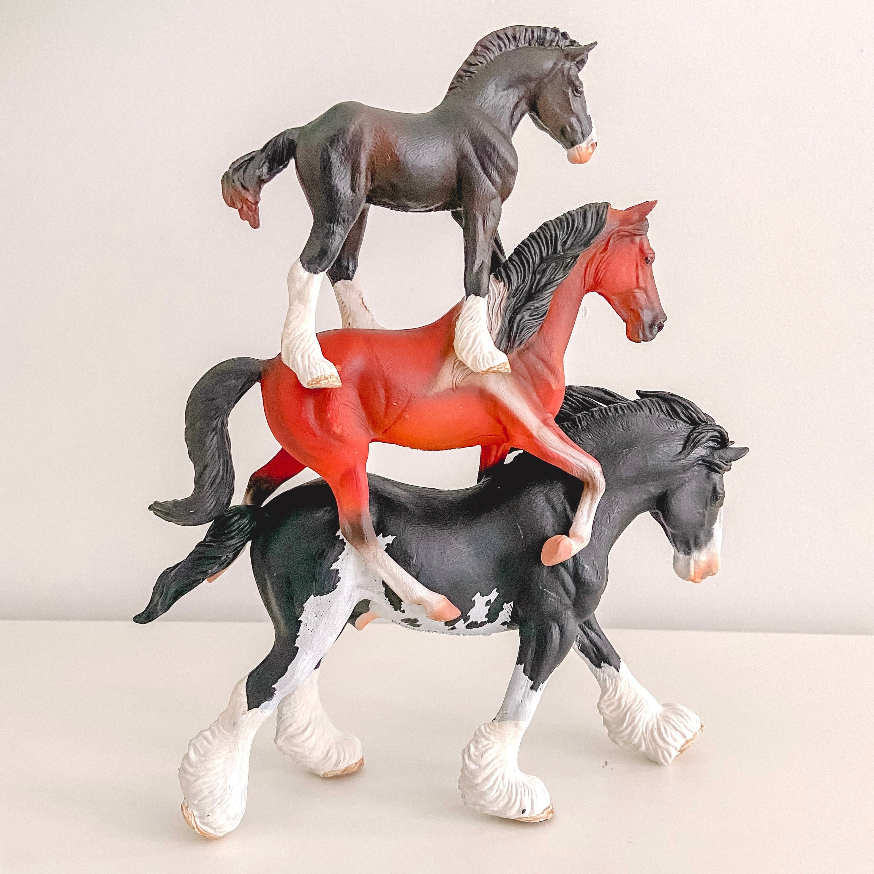 Stacked horses from April 2023 CollectA box