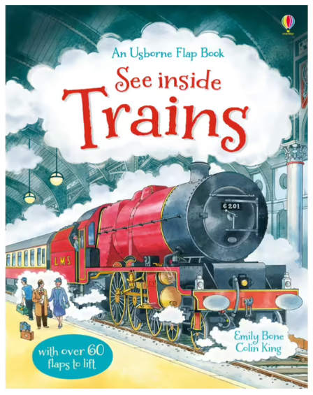 Book -  See Inside Trains - Lift the Flap (Board book)