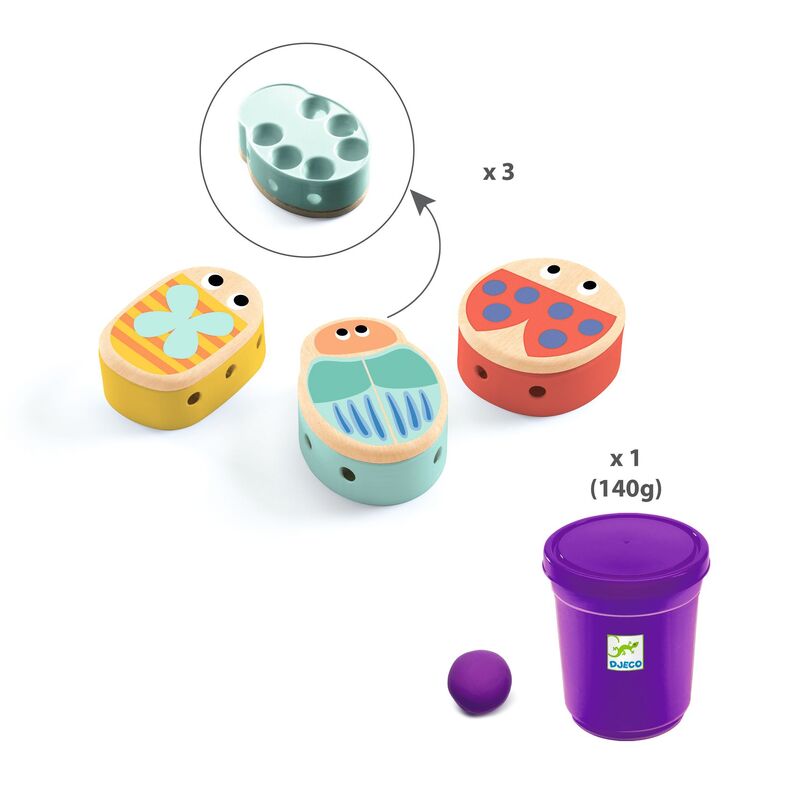 Djeco - Myplastibugs - Bugs Modelling Dough Set