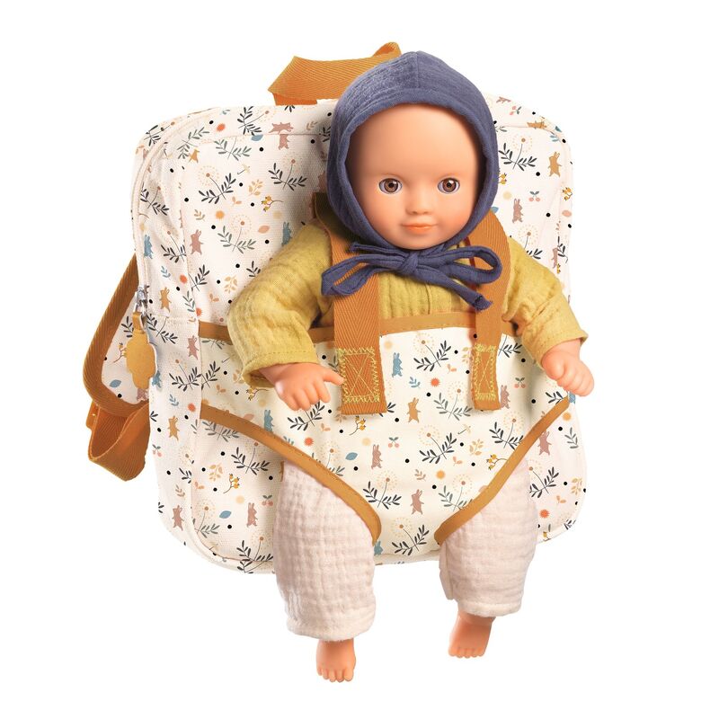 Djeco - Pomea - Doll 2 in 1 Backpack & Carrier