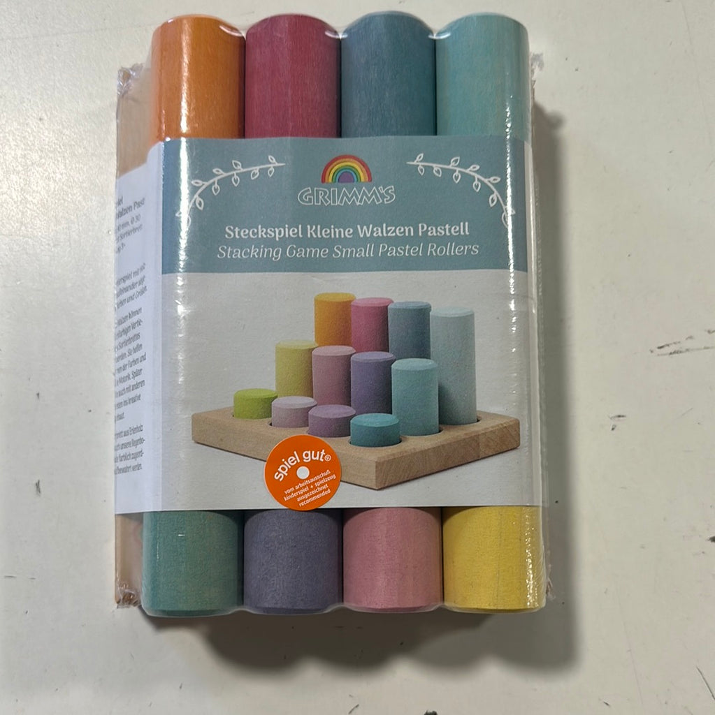 SECONDS - Grimm's - SMALL Stacking Game Rollers - Pastel