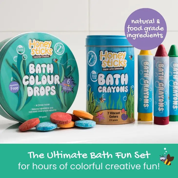 Finger Paint Honeysticks Ultimate Bath Fun Set - 7 Non-Toxic Bath Crayons & 36 Color Tablets For Kids Bathtub Play Children's Bath Time Fun Finger Paint Honeysticks Ultimate Bath Fun Set - 7 Non-Toxic Bath Crayons & 36 Color Tablets For Kids Bathtub Play Children's Bath Time Fun