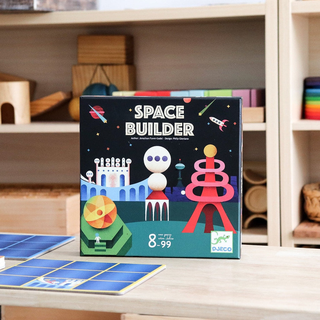 Space Builder Board Game displayed in playroom