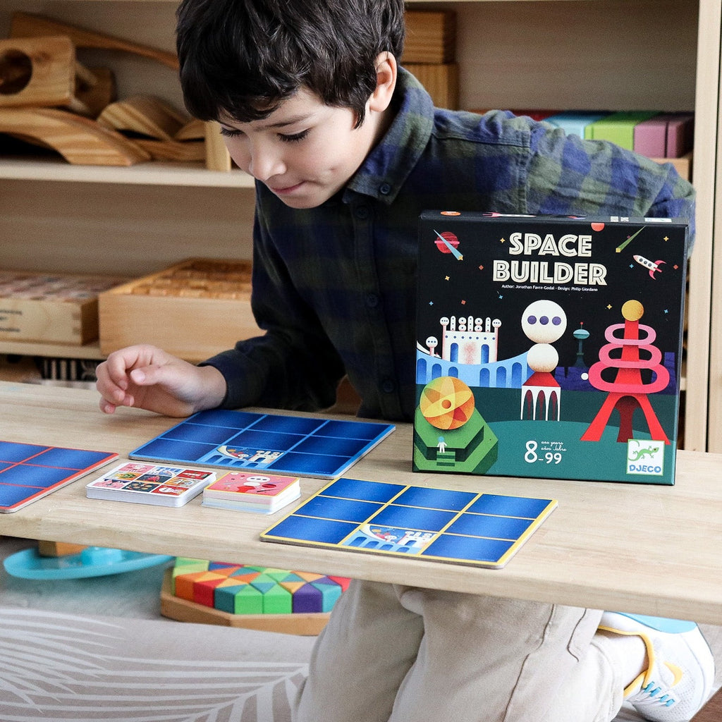 Space Builder Board Game being played by child