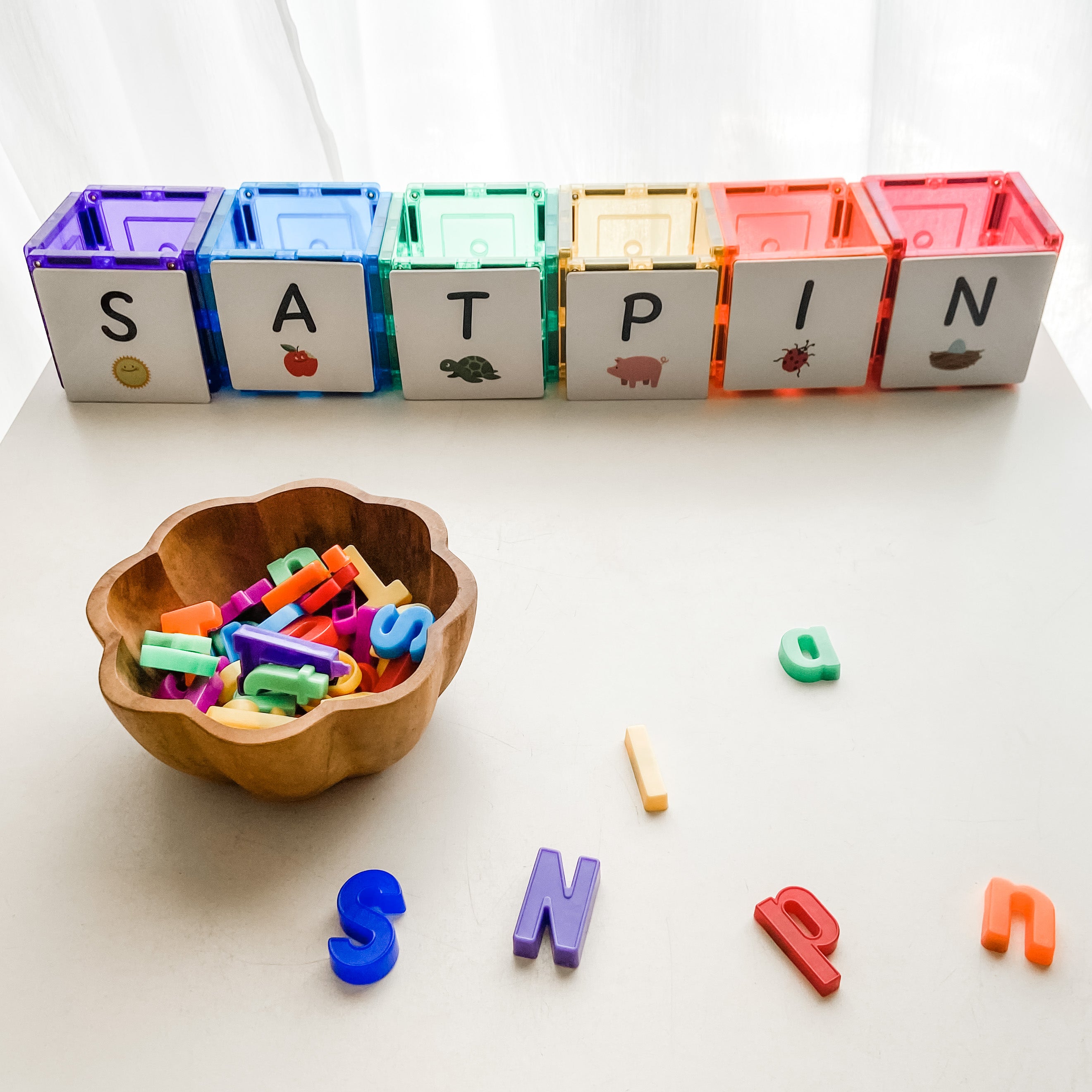 Tile Topper Learn & Grow | Magnetic Tile Topper | Alphabet Uppercase Pack (40 Pc ...