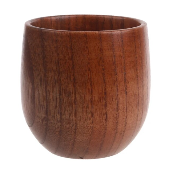 Loose Parts Play - Small Wooden Cup - Dark Wood (Individual)