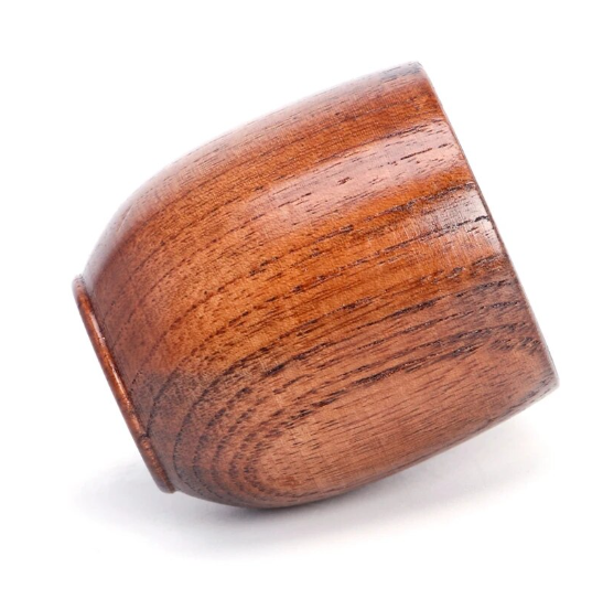 Loose Parts Play - Small Wooden Cup - Dark Wood (Individual)
