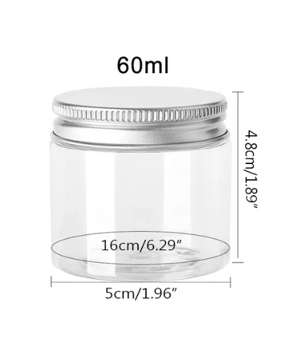 Mini Plastic Jar Clear (60ml)