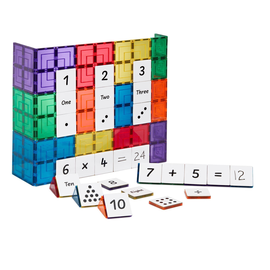 SECONDS - Learn & Grow - Magnetic Tile Topper - Numeracy Pack (40 Piece)