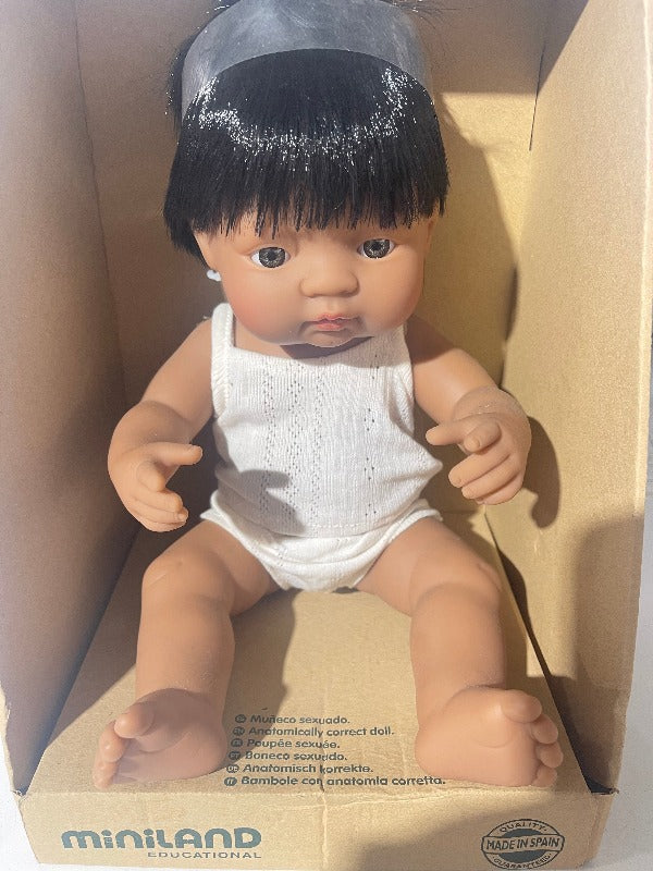 SECONDS - Miniland Latin American Boy Doll 38cm