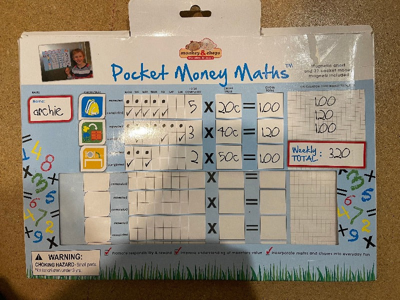 SECONDS - Monkey & Chops - Magnetic Pocket Money Maths