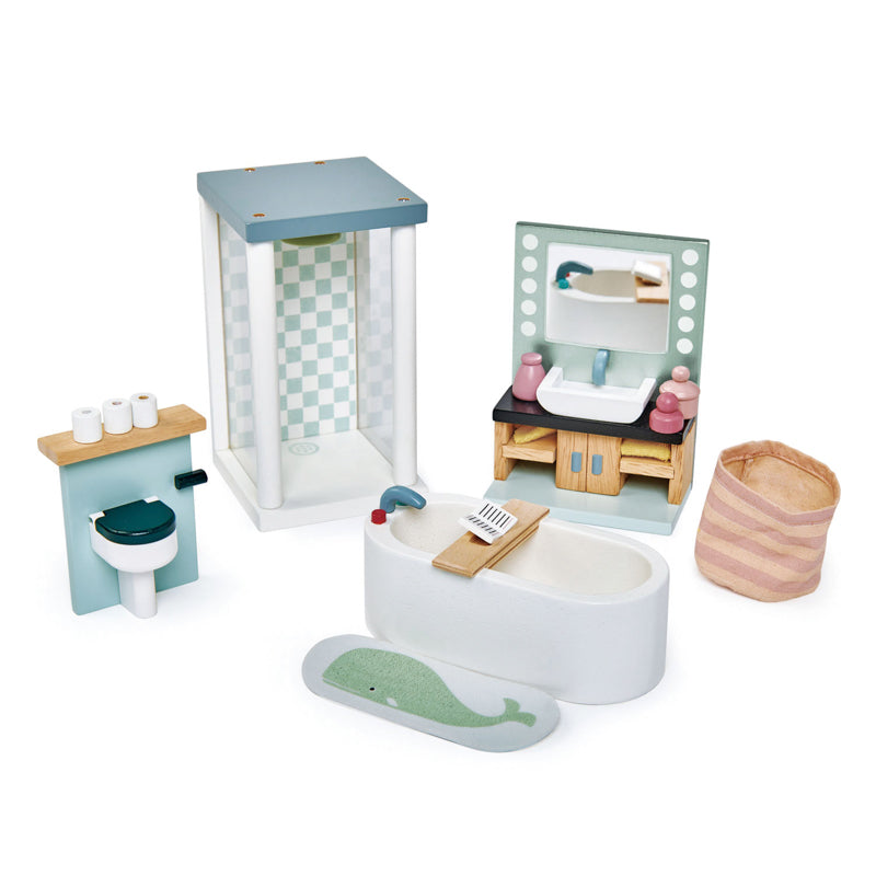 Tender Leaf - Dovetail - Dolls House Bathroom Furniture Set