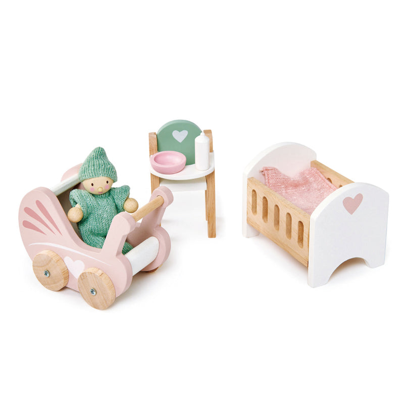 Tender Leaf - Dovetail - Dolls House Nursery Furniture Set