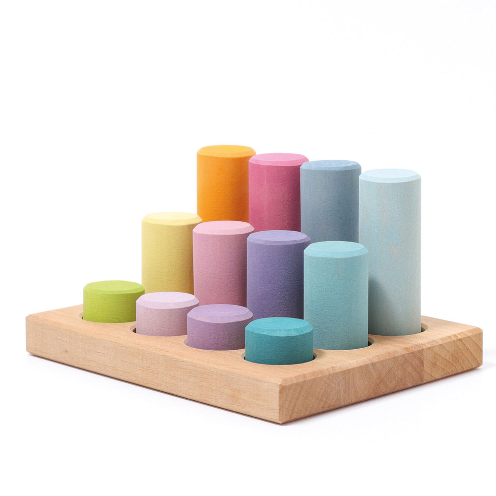 SECONDS - Grimm's - SMALL Stacking Game Rollers - Pastel