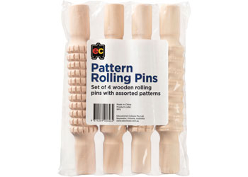 Wooden Designer Rolling Pins (Set of 4)