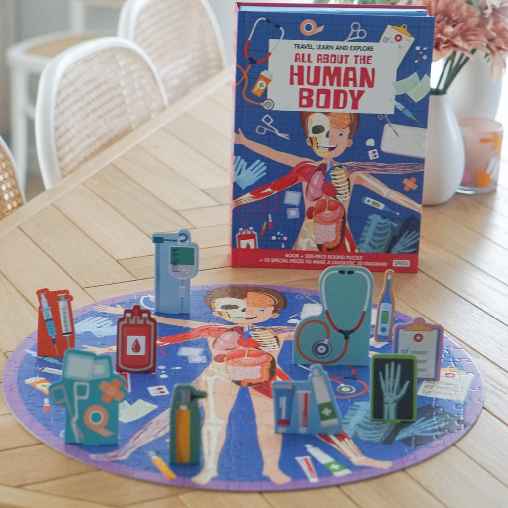 Sassi All About the Body Puzzle displayed on table 