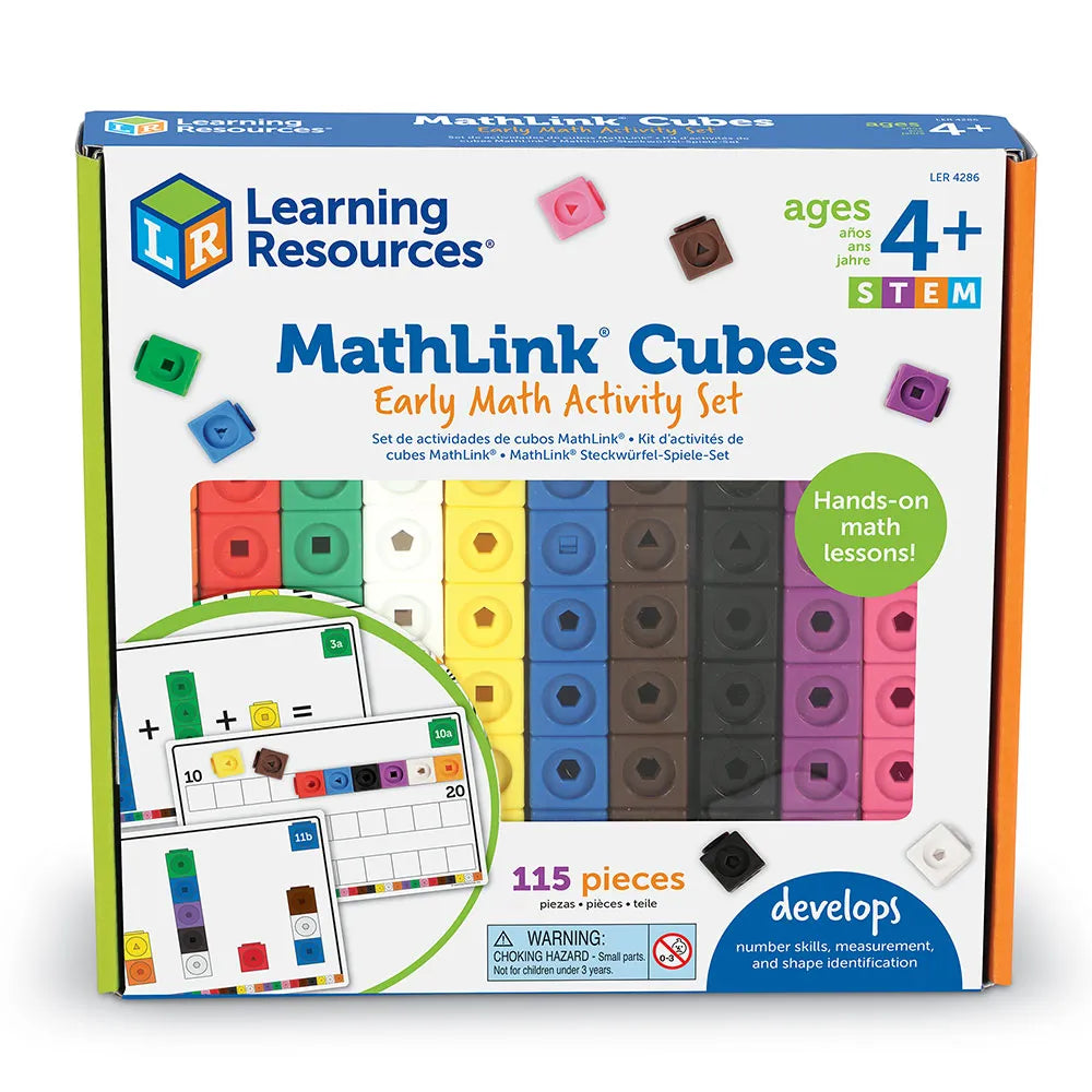 Learning Resources - MathLink Cubes - Early Math Activity Set