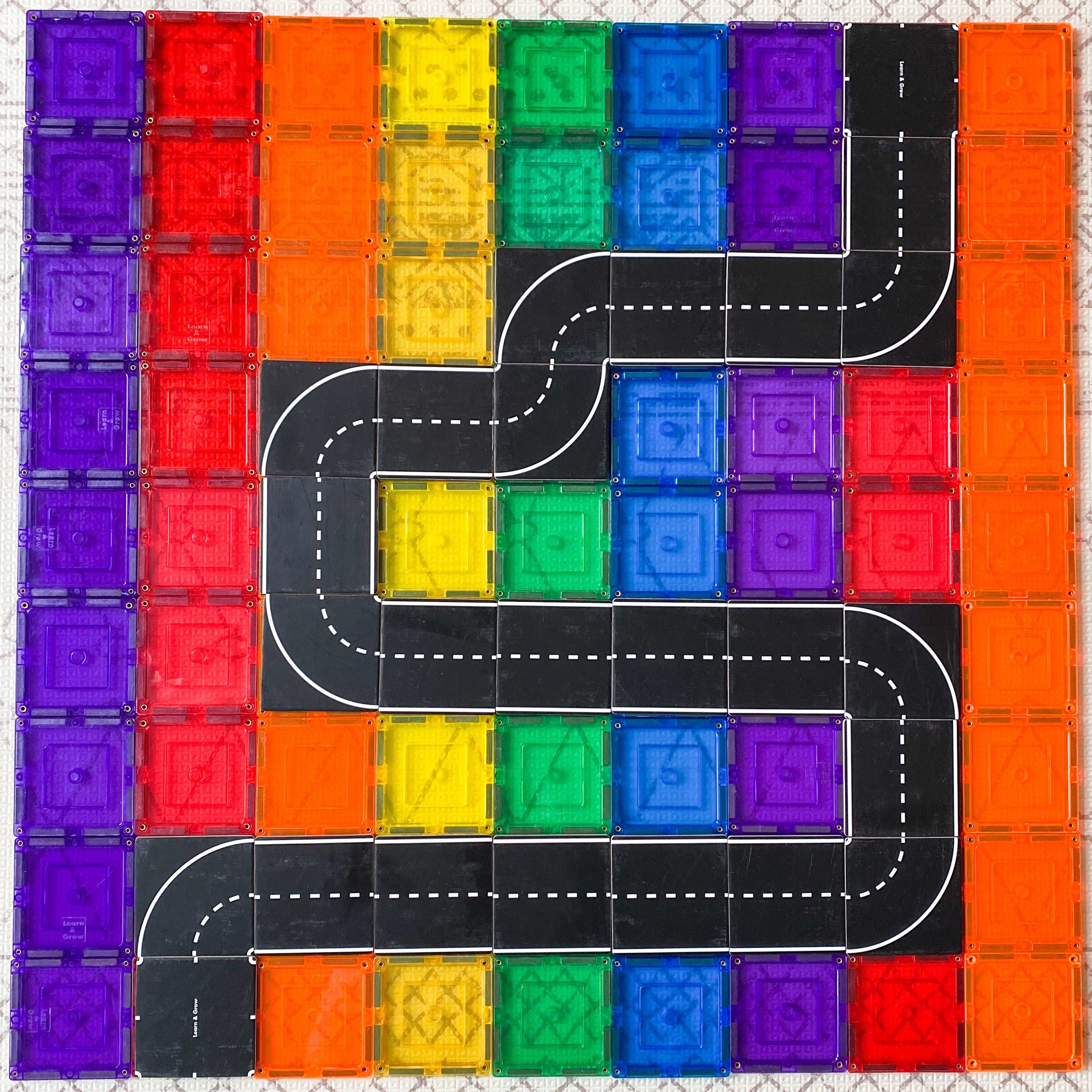 Tile Topper Learn & Grow Toys- Magnetic Tile Topper - Road Pack (40 Piece) – The ...
