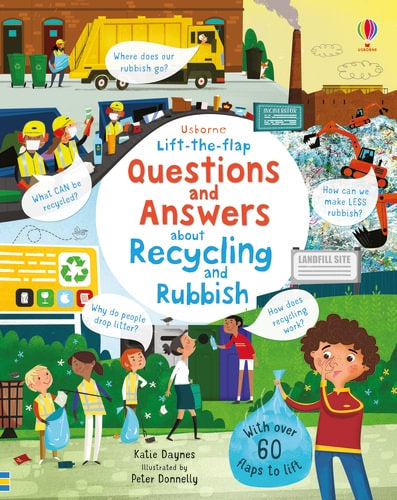 Book - Questions and Answers about Recycling and Rubbish - Lift-the-flap (Board Book)