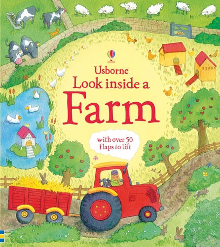 Book -  Usborne - Look Inside A Farm (Hardcover)