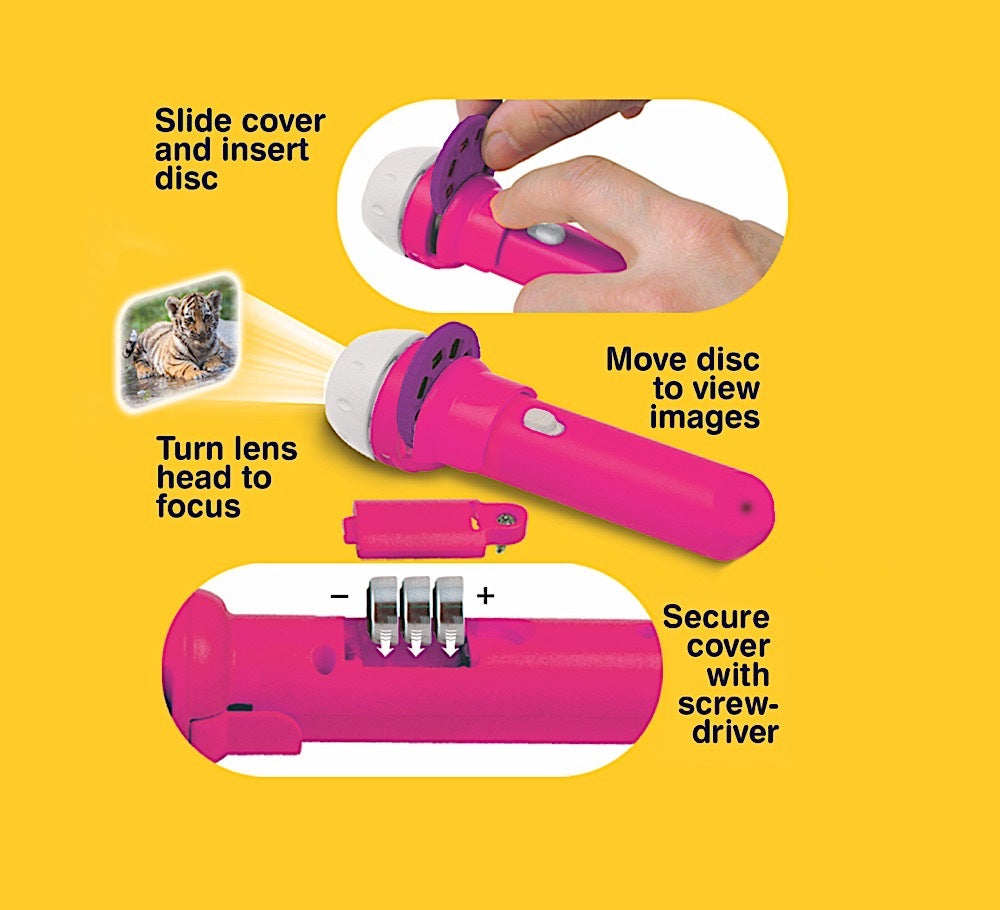 Projecteur Torche Animaux Mignons Brainstorm Toys - 24 Images Colorées Pour Chambre Enfant
