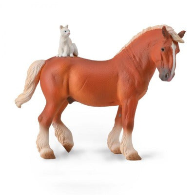 CollectA - Dawson the Draft Horse with Cat
