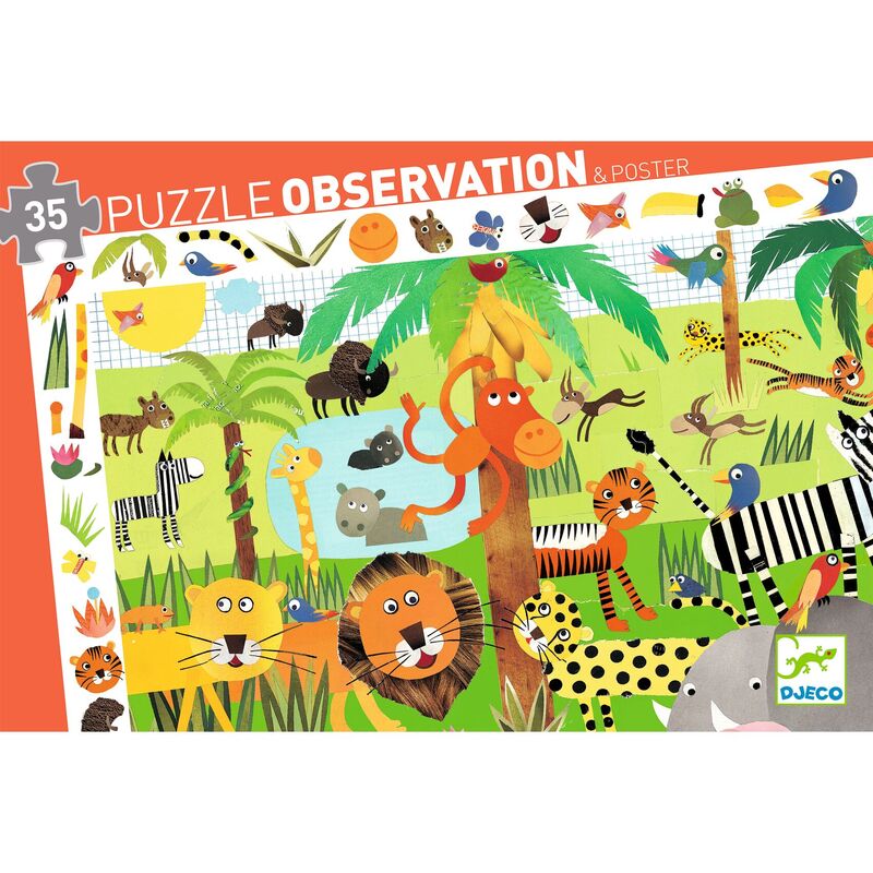 Djeco - Jungle - 35pc Observation Puzzle