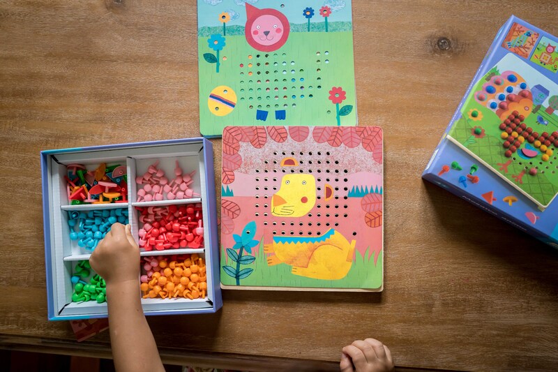 Djeco - Mosaico Animo Peg Board Set