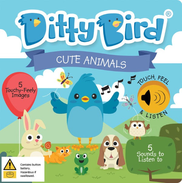 Ditty Bird - Cute Animals - Touch/Feel Board Book